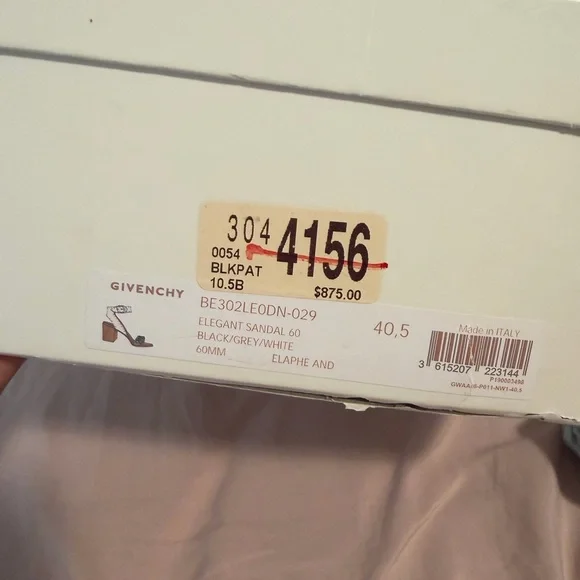 Givenchy Black and White Snakeskin Heels - Picture 8 of 8